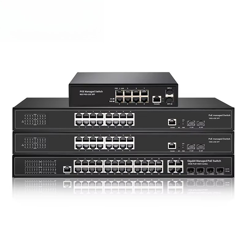 Managed Gigabit Poe Switch 8 Port 802.3At - 8-portowy, 16-portowy, 24-portowy, 48-portowy gigabitowy przełącznik