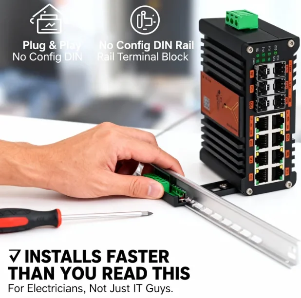 Przemysłowy przełącznik PoE z  – Managed Gigabit Poe Switch 8 Port 802.3At recenzja i cena