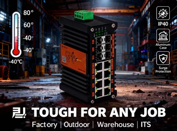 Przemysłowy przełącznik PoE z  – Managed Gigabit Poe Switch 8 Port 802.3At recenzja i cena